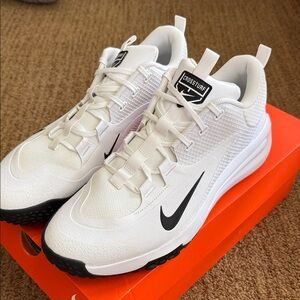 Nike Air Zoom Cross Turf-  Men's White and Black Athletic Shoes